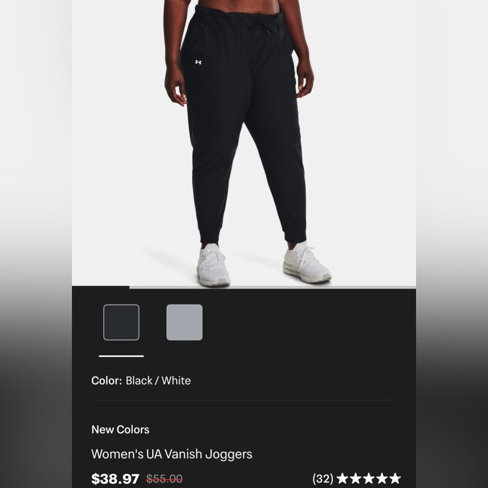 EUC Under Armour women’s size M Vanish Joggers.  Hunter green and lime green